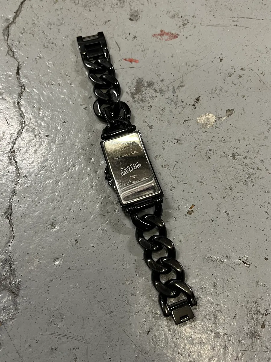 Jean Paul Gaultier Black Chain Watch - Image 9