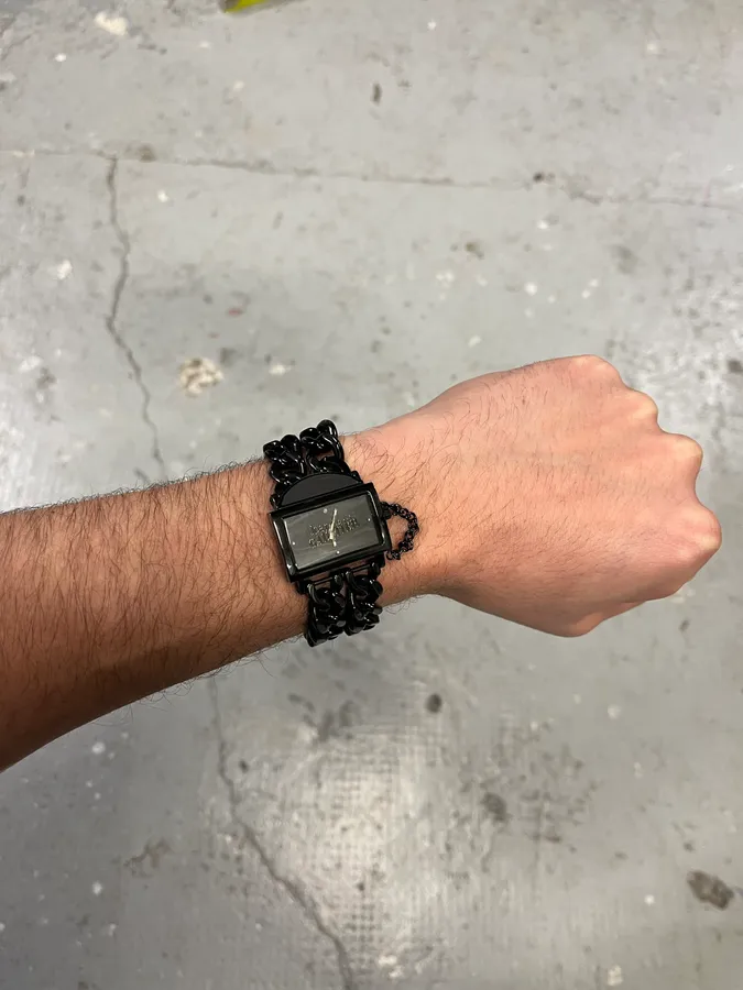 Jean Paul Gaultier Black Chain Watch - Image 7