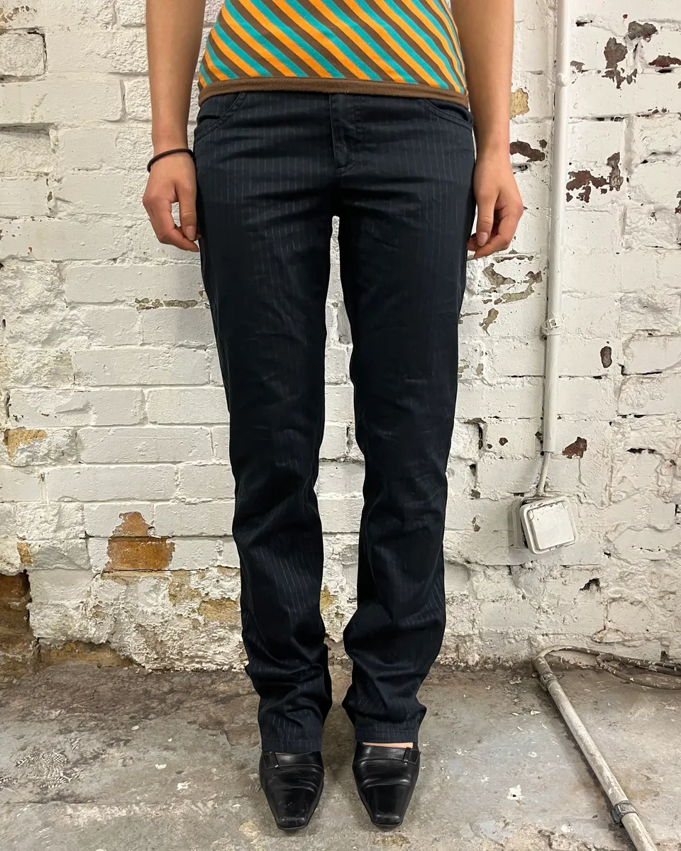 Jean Paul Gaultier Black Classy Striped Pants - Image 2