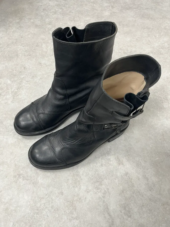 Jean Paul Gaultier Black High Leather Boots - Image 4