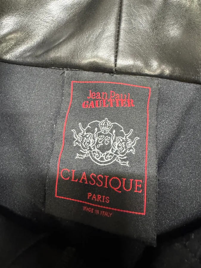 1990s Jean Paul Gaultier Black Faux Leather Pants - Image 7
