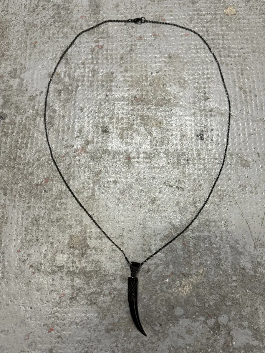Jean Paul Gaultier Black Ornament Tooth Necklace