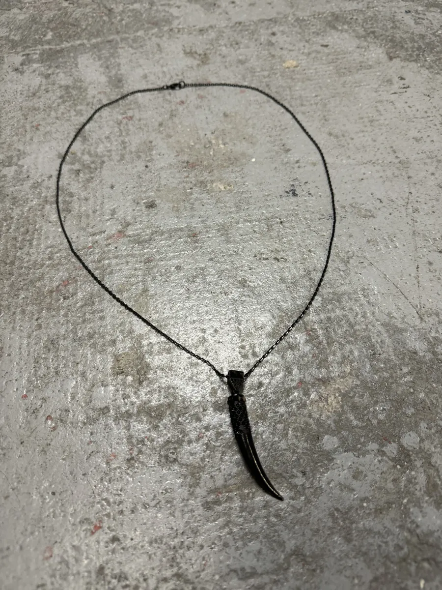 Jean Paul Gaultier Black Ornament Tooth Necklace - Image 5
