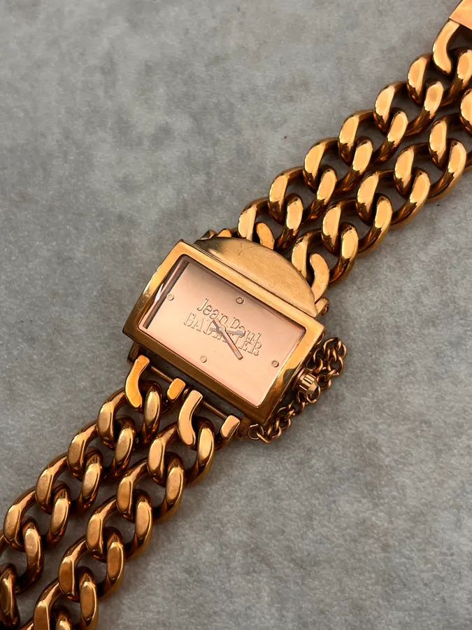 Jean Paul Gaultier Gold Chain Bracelet Watch - Image 4