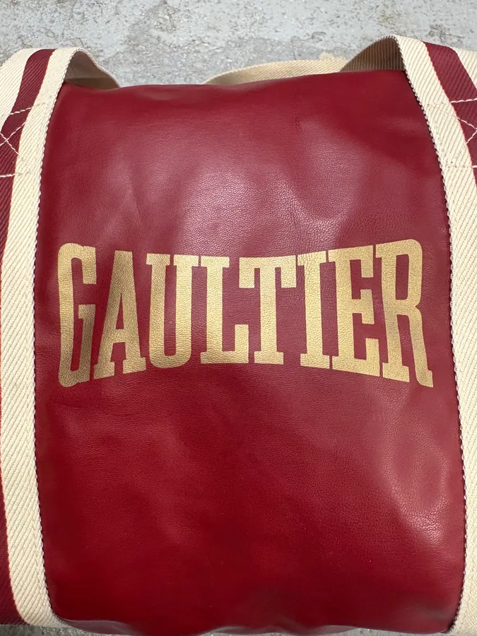 Jean Paul Gaultier Red Boxing Sport Bag - Image 8