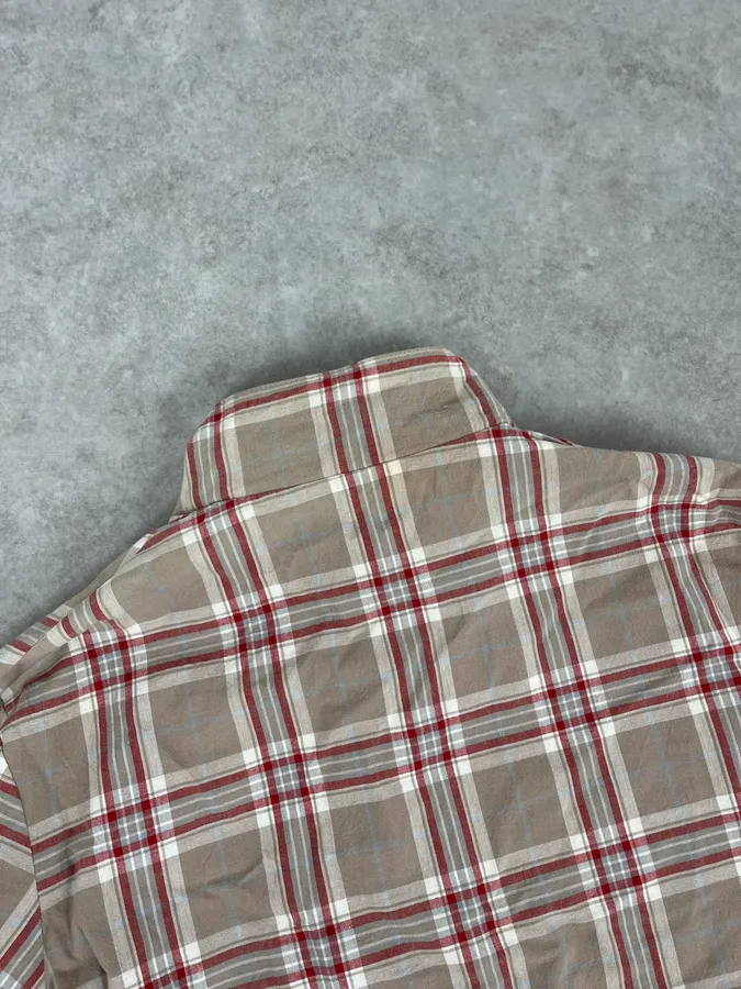 Jil Sander Beige Cotton Reversible Bomber Jacket Plaid - Image 11