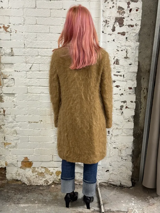 Jil Sander Beige Mohair Classy Long Coat - Image 3