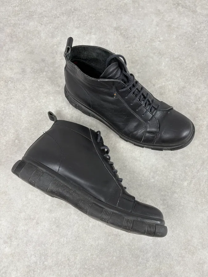 Jil Sander Black Leather Minimalist Boots - Image 6
