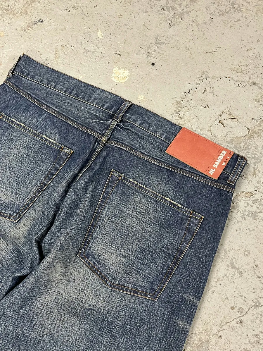 Jil Sander Blue Faded Denim Regular Jeans - Image 10
