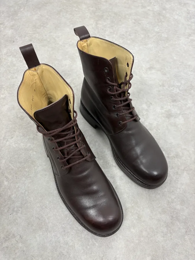 Jil Sander Brown Classy Leather Boots - Image 4