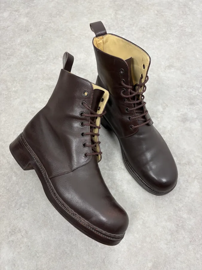 Jil Sander Brown Classy Leather Boots - Image 5