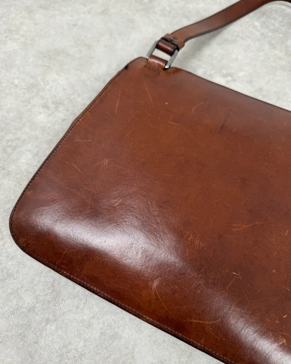 Jil Sander Brown Leather Handle Bag - Image 9