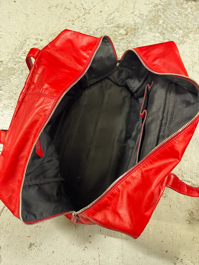 Jil Sander Red Tactical Multi-Pocket Handle Bag - Image 10
