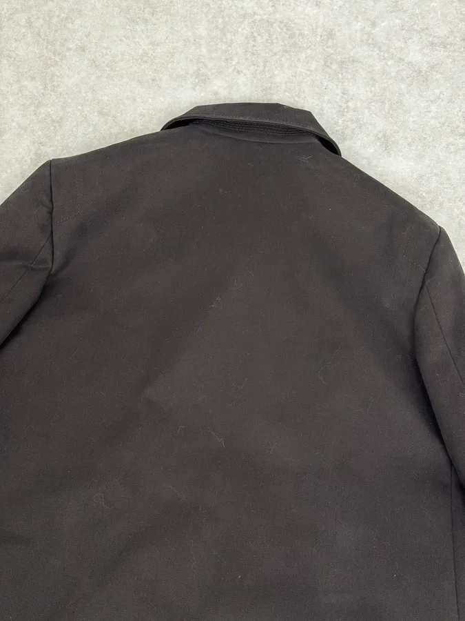 John Galliano Dark Brown Minimalist Officer Caban Jacket - Image 7