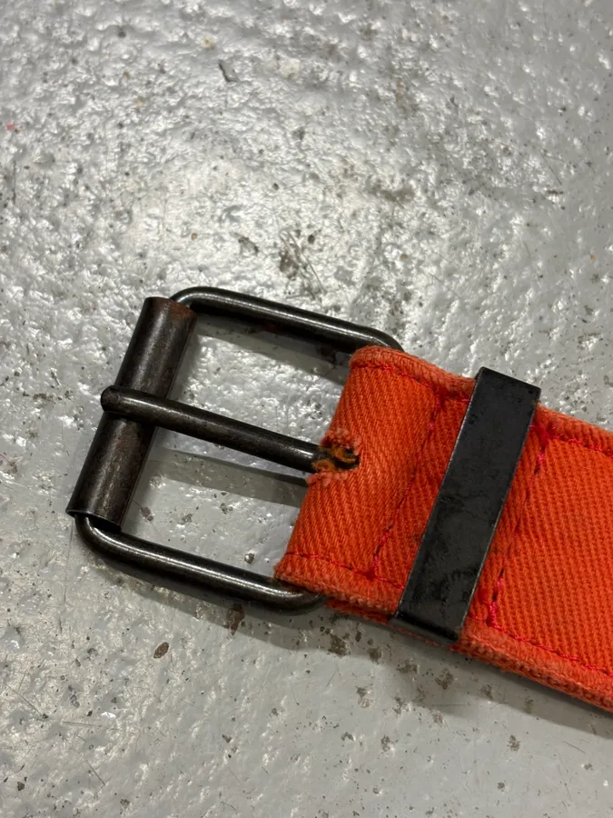 John Galliano Orange Canvas Gothic Belt - Image 5