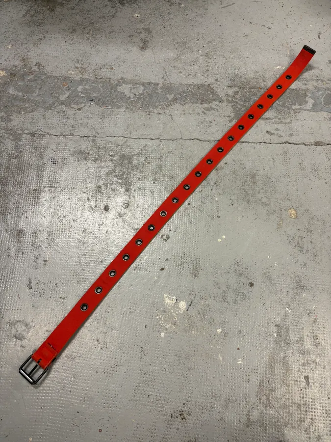 John Galliano Orange Canvas Gothic Belt - Image 9