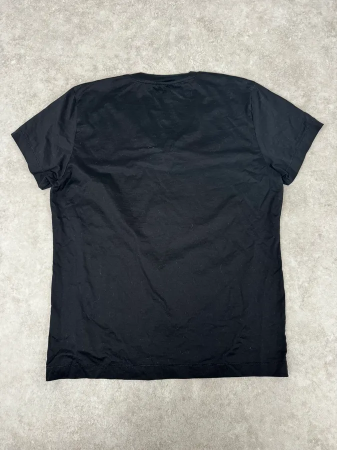 John Richmond Black Crosses Trompe Loeil Chain V Neck T-Shirt - Image 4