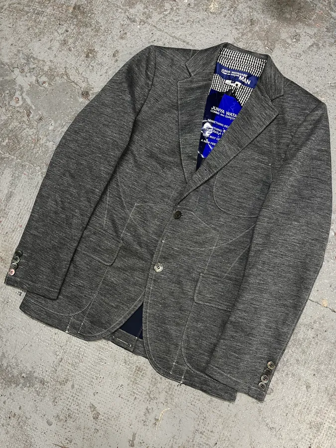 Junya Watanabe Comme des Garçons Grey Blazer Jacket - Image 4