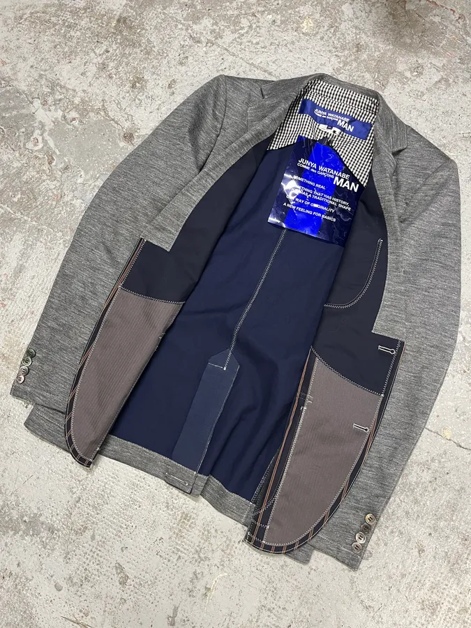 Junya Watanabe Comme des Garçons Grey Blazer Jacket - Image 5