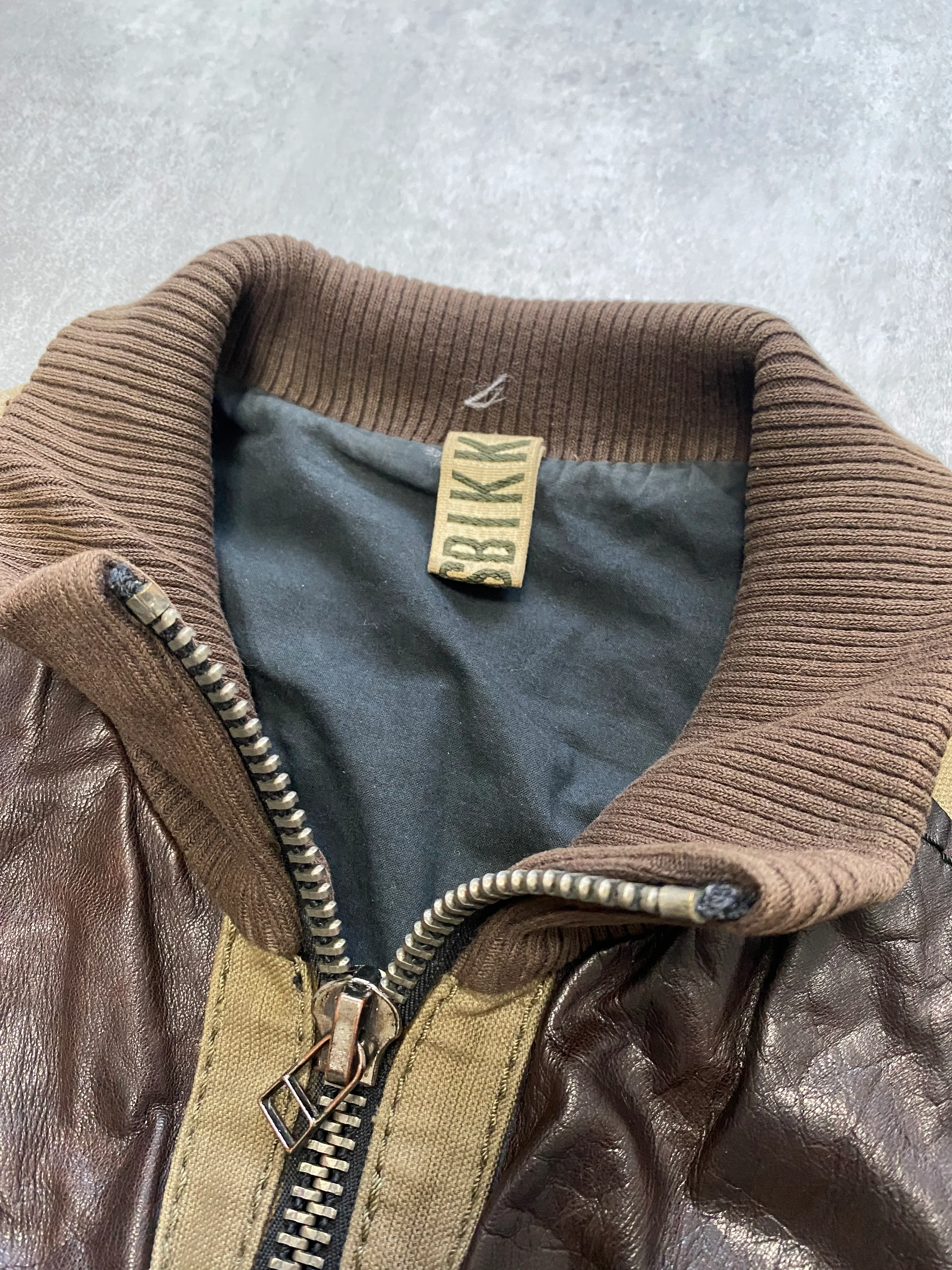 Dirk Bikkembergs Elite Parachute Brown Leather Jacket - Image 4
