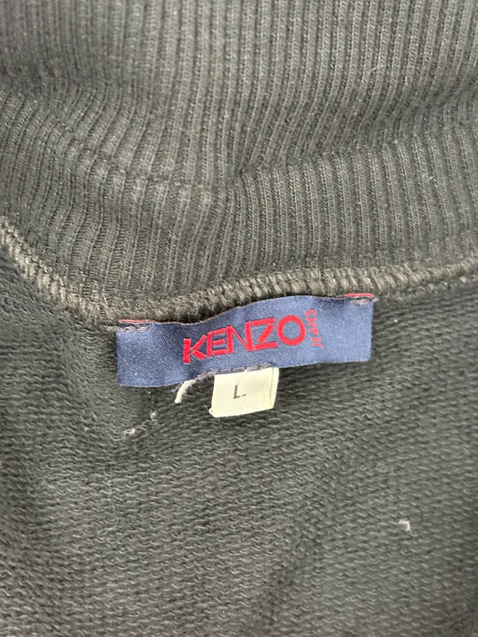 Kenzo Asymmetrical Buttoned Light Black Jacket - Image 9