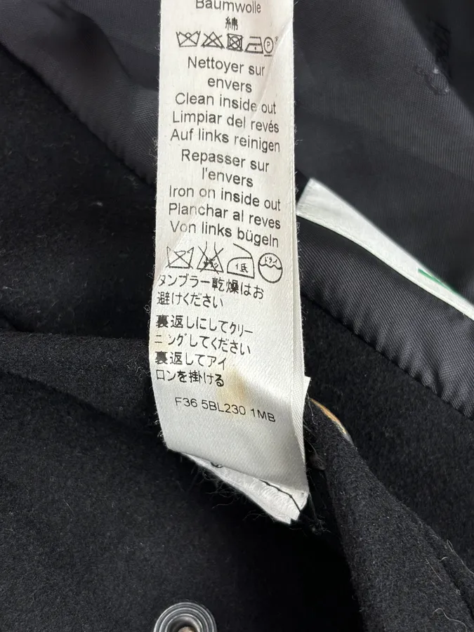Kenzo Asymmetrical Wool Black Jacket - Image 11