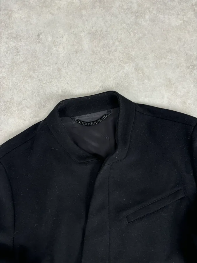 Kenzo Asymmetrical Wool Black Jacket - Image 4