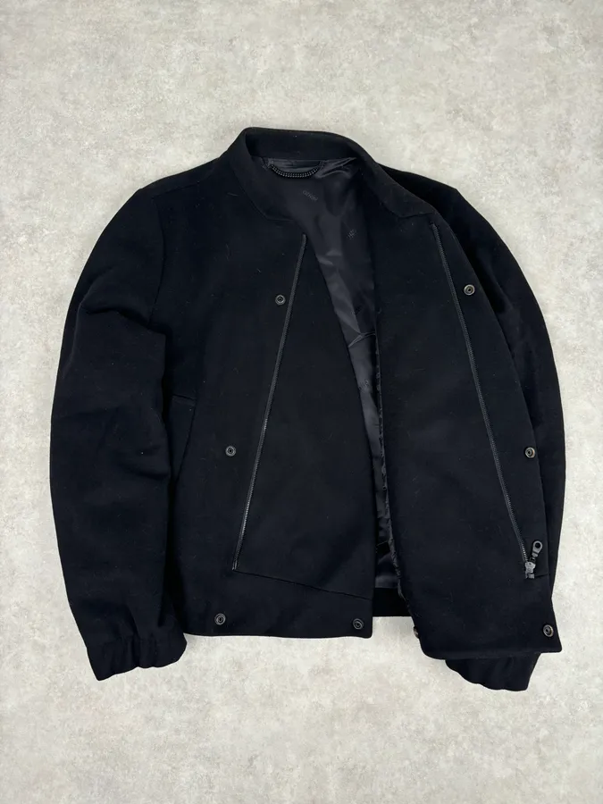 Kenzo Asymmetrical Wool Black Jacket - Image 7