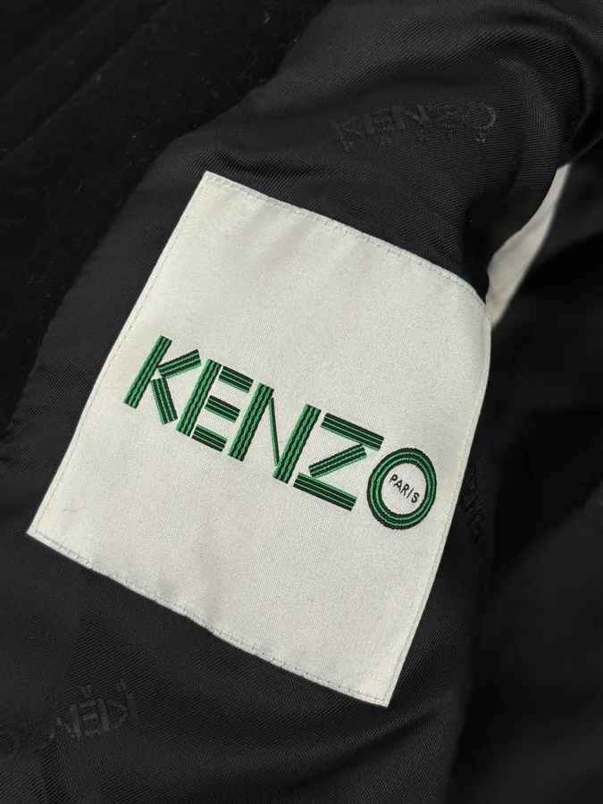 Kenzo Asymmetrical Wool Black Jacket - Image 9