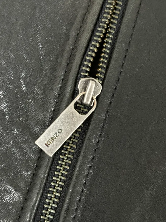 Kenzo Black Lamb Leather Premium Jacket - Image 9