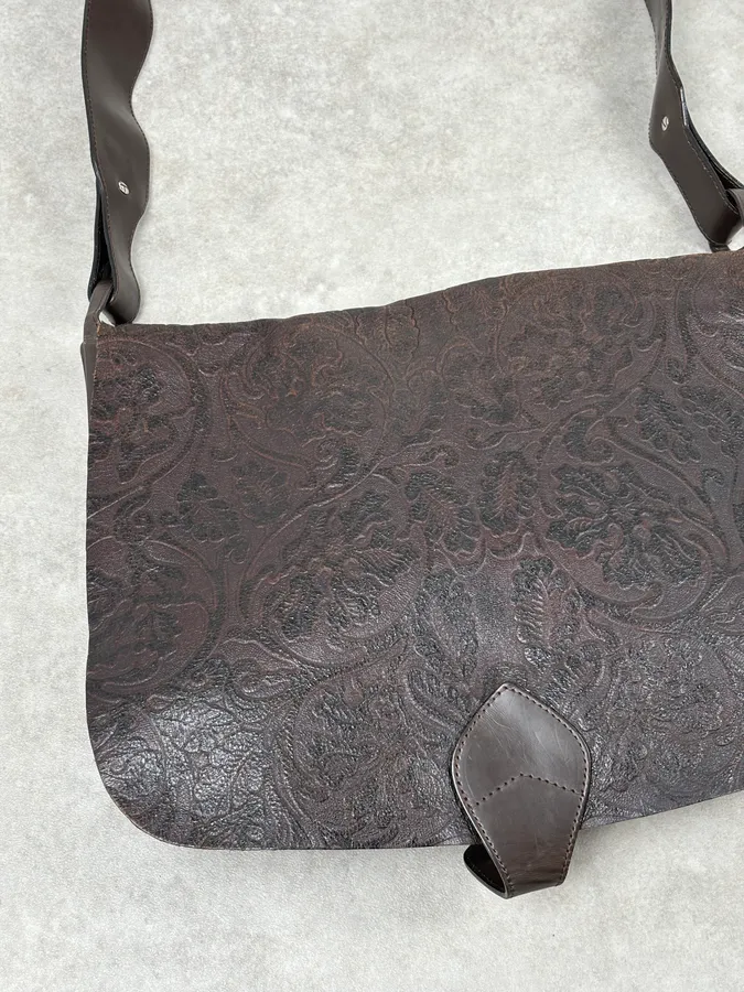 Kenzo Brown Embroidered Shoulder Bag - Image 5