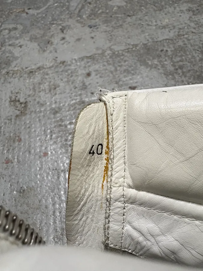 Kris Van Assche Backzip White Leather High Top Sneakers - Image 10