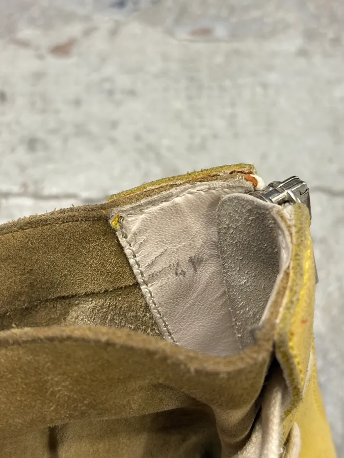 Kris Van Assche Beige & Yellow Leather Megalaced High Sneakers - Image 10