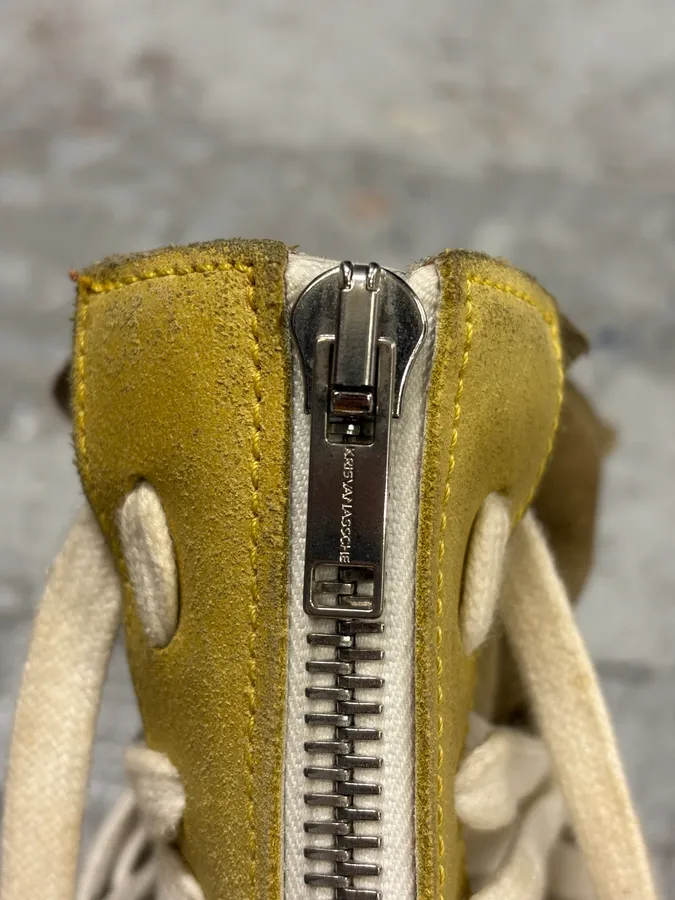 Kris Van Assche Beige & Yellow Leather Megalaced High Sneakers - Image 8