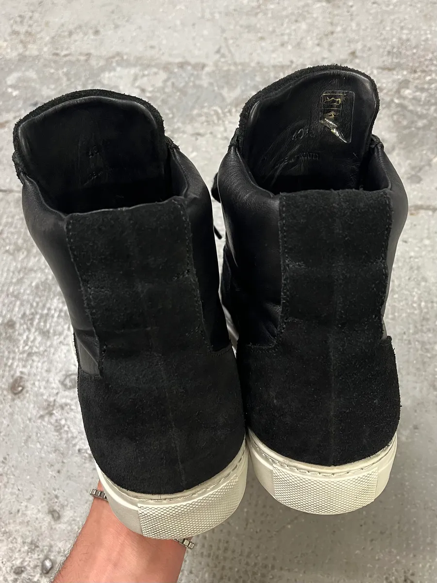 Kris Van Assche Black Leather High Sneakers - Image 6