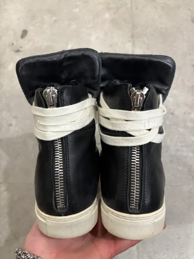 Kris Van Assche Black Leather Laced Eyeled Sneakers - Image 6
