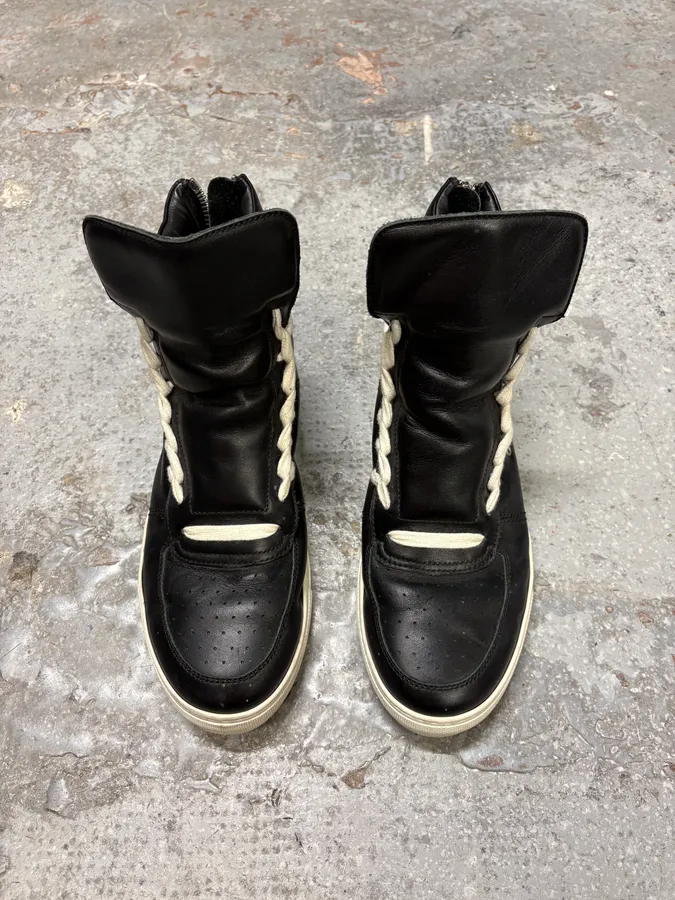 Kris Van Assche Black Leather Laced Sneakers - Image 2
