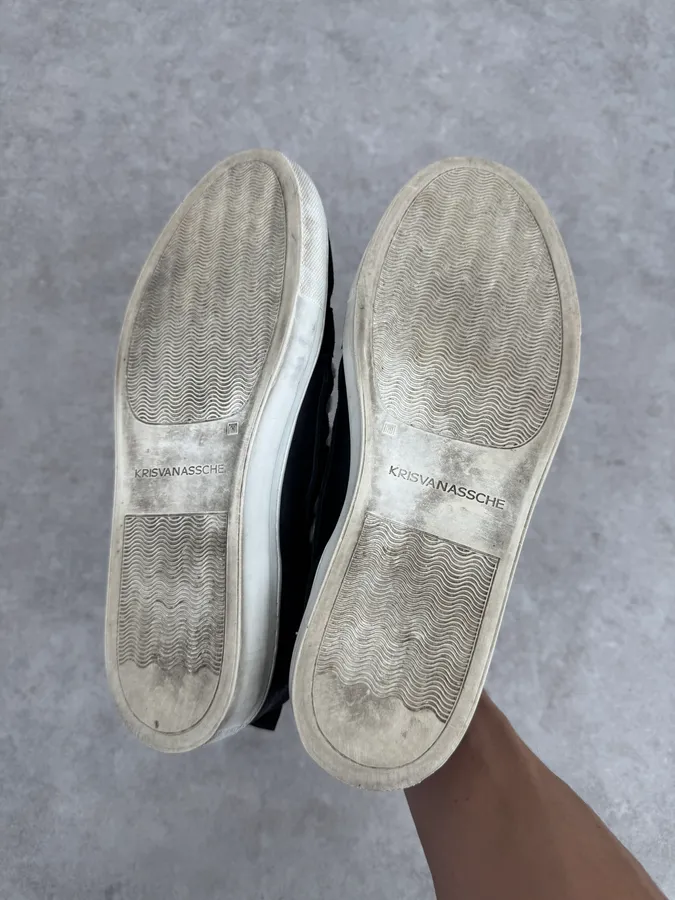 Kris Van Assche Black Megalaced Leather Sneakers - Image 6