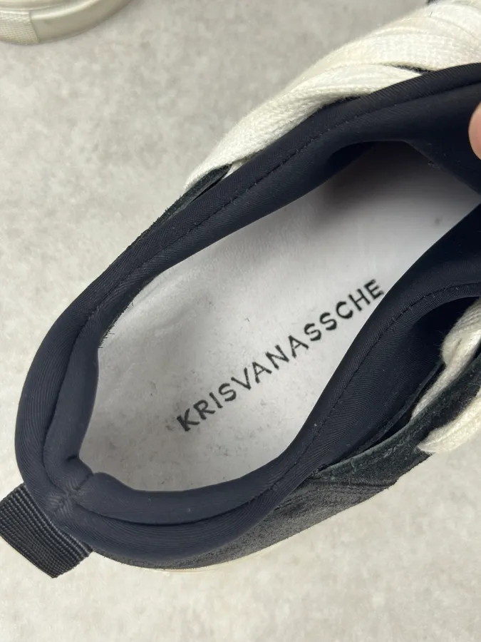 Kris Van Assche Black Megalaced Leather Sneakers - Image 9