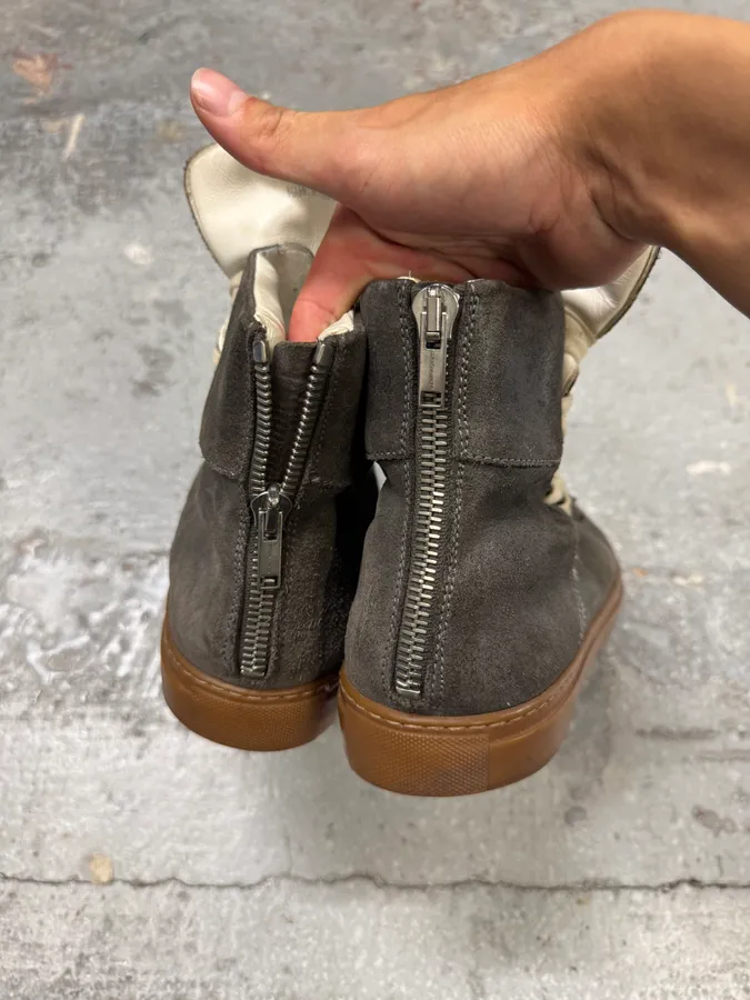 Kris Van Assche Grey Suede Leather High Shoes - Image 5