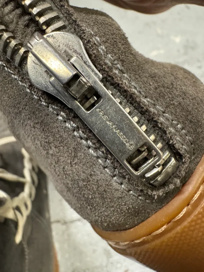Kris Van Assche Grey Suede Leather High Shoes - Image 8