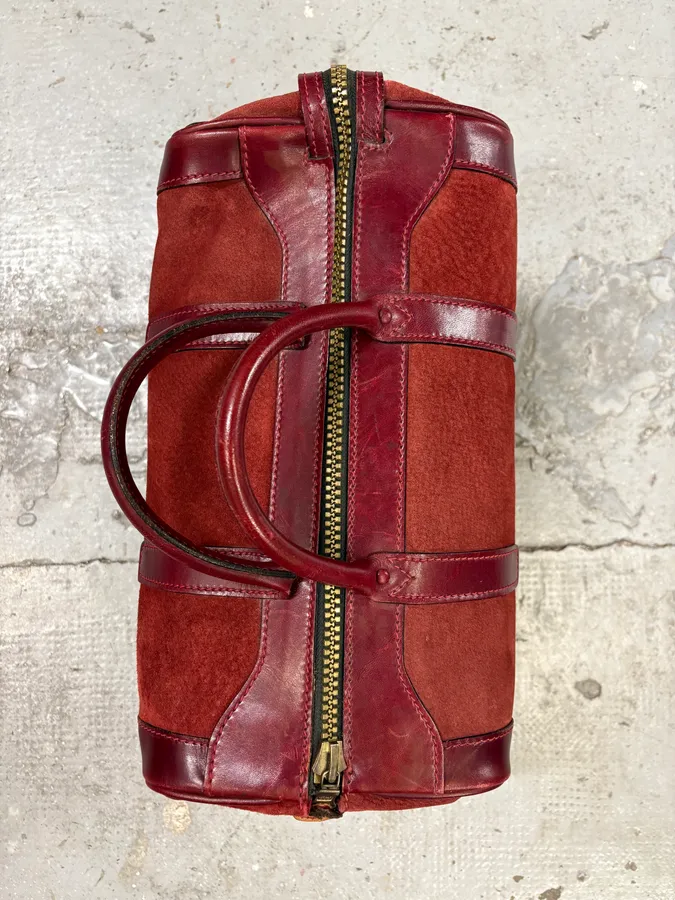 Lanvin Red Suede Vanity Archive Bag - Image 4