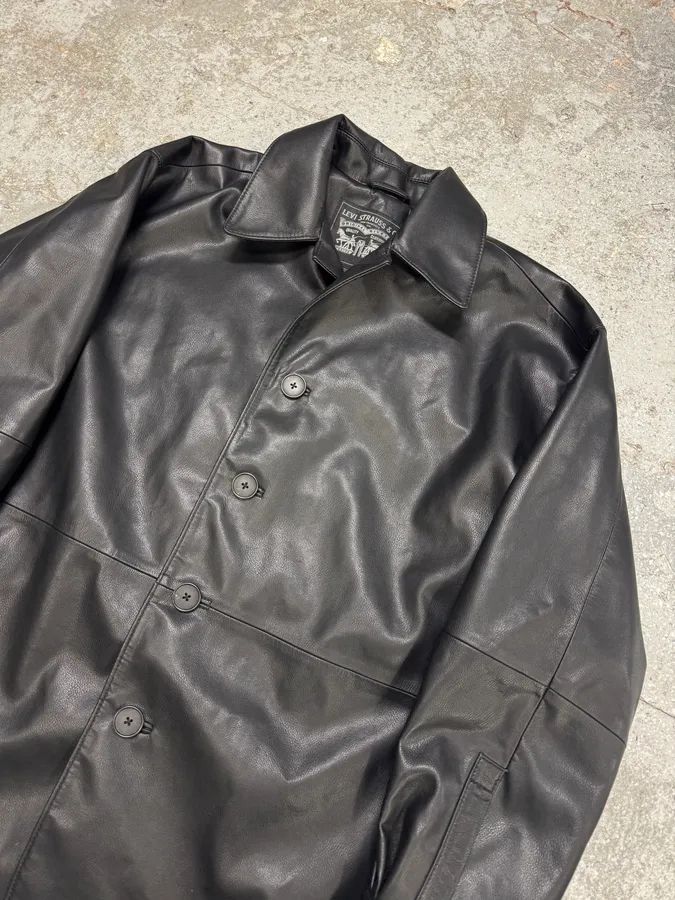 Levi’s Black Bovine Leather Shirt - Image 4