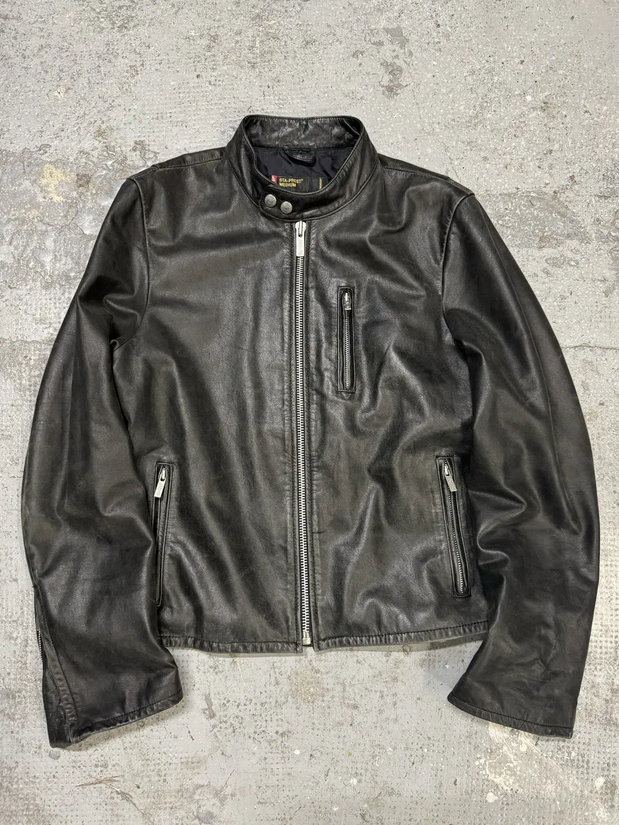 Levi's Minimalist Biker Black Leather Jacket