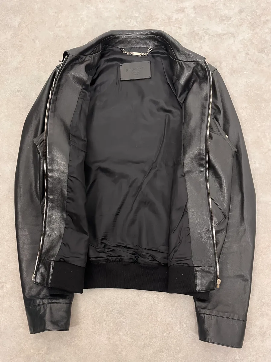 Loewe Black Premium Leather Classy Jacket - Image 8