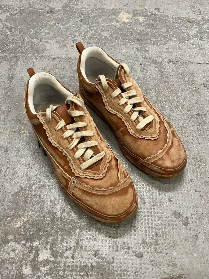 Loewe Brown Deconstructed Faded Leather Shoes - Image 5