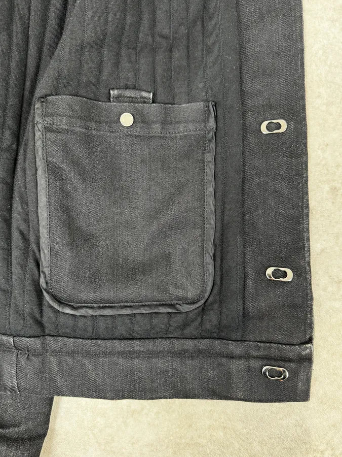 Louis Vuitton Black Biker Obscure Denim Jacket - Image 9