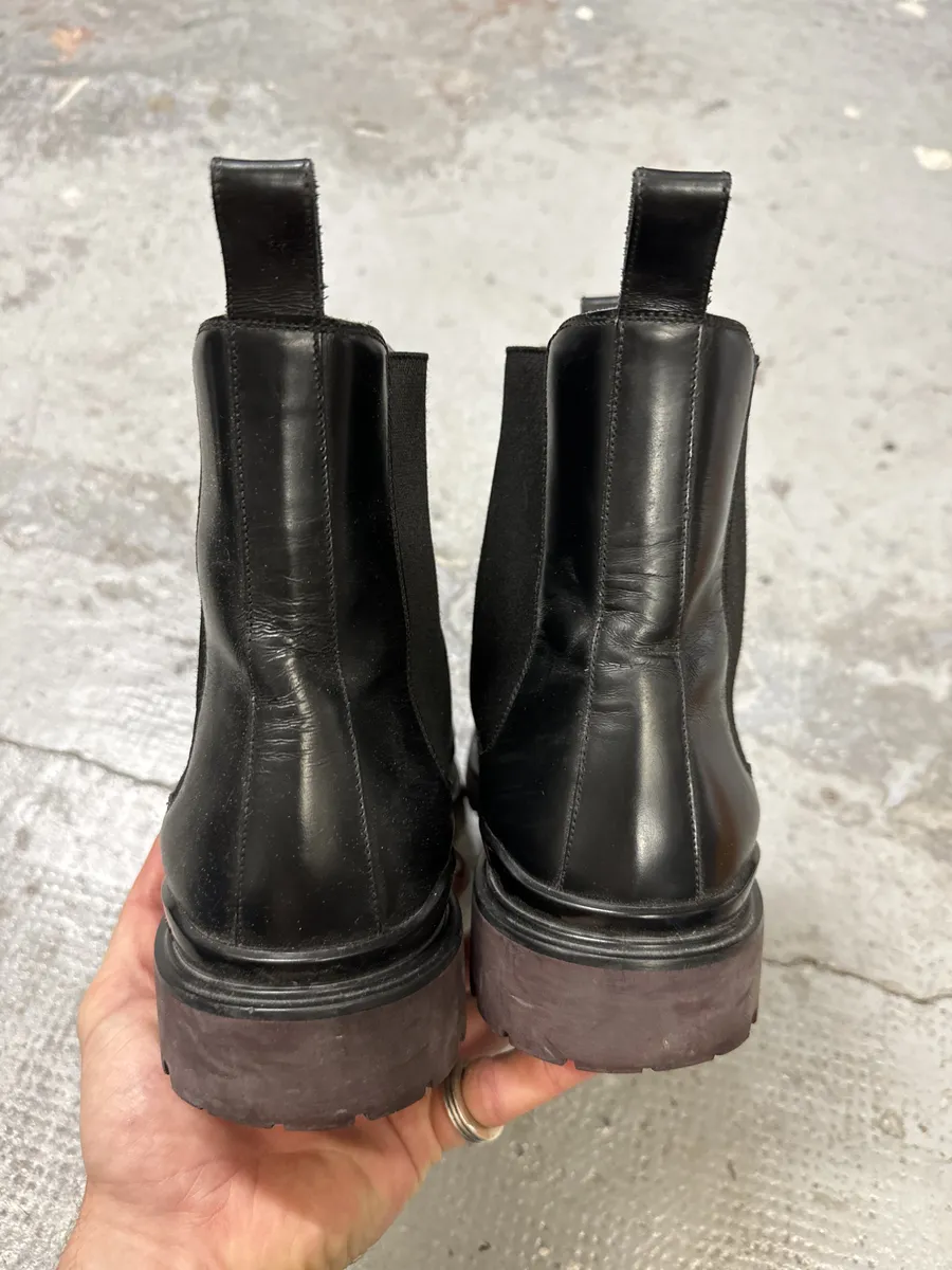 Louis Vuitton Black Leather Ankle Boots - Image 9