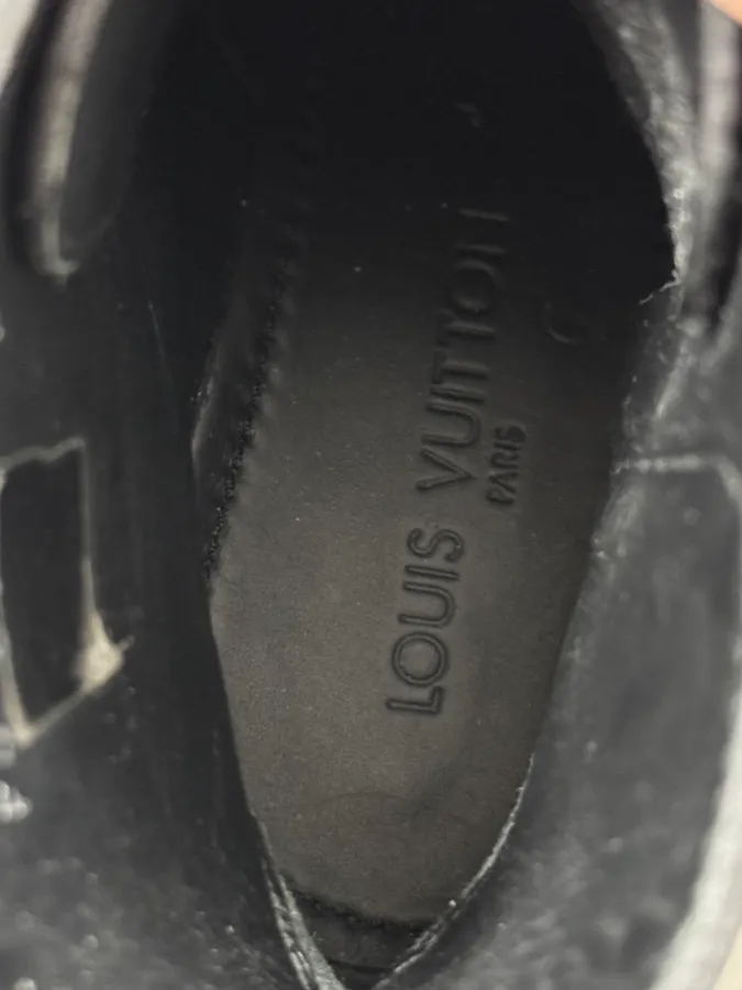 Louis Vuitton Black Leather Damier Clash Combat Boots - Image 8