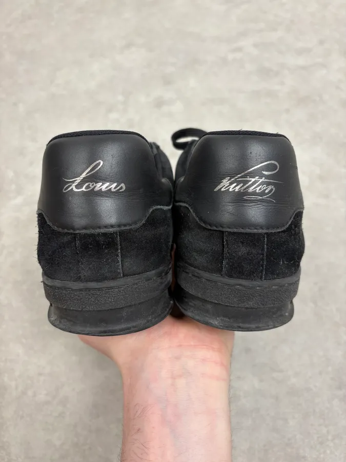Louis Vuitton Black Suede Low-Top Sneakers - Image 7